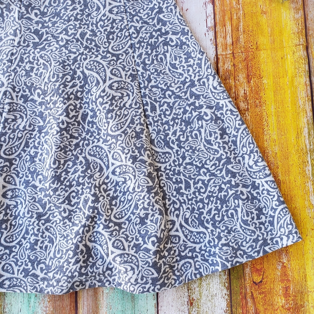 Modcloth In the Mix Knit Paisley Skater Dress S - Picture 5 of 7